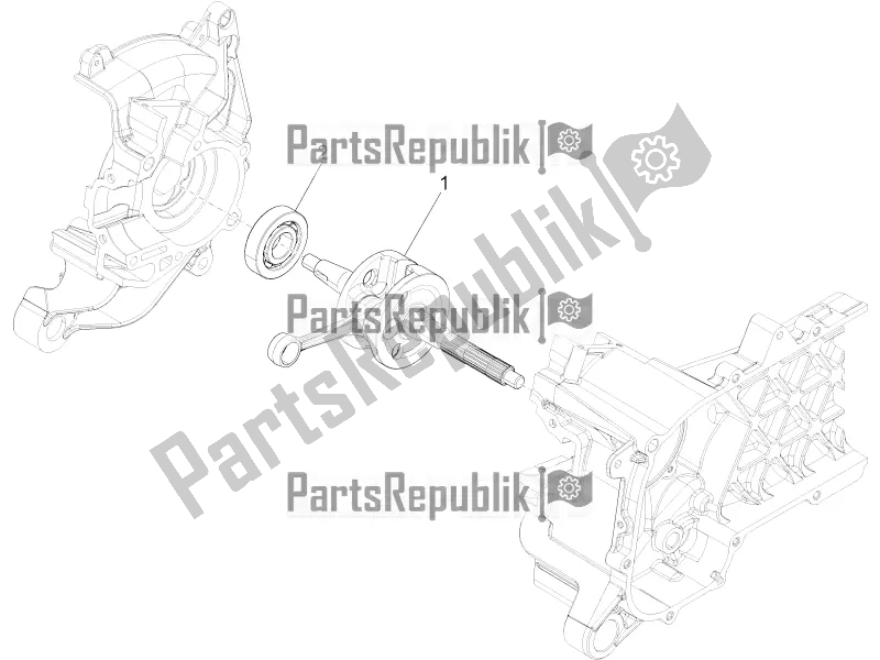 Alle onderdelen voor de Krukas van de Piaggio Liberty 50 Iget 4T 3V Zapc 546 2019