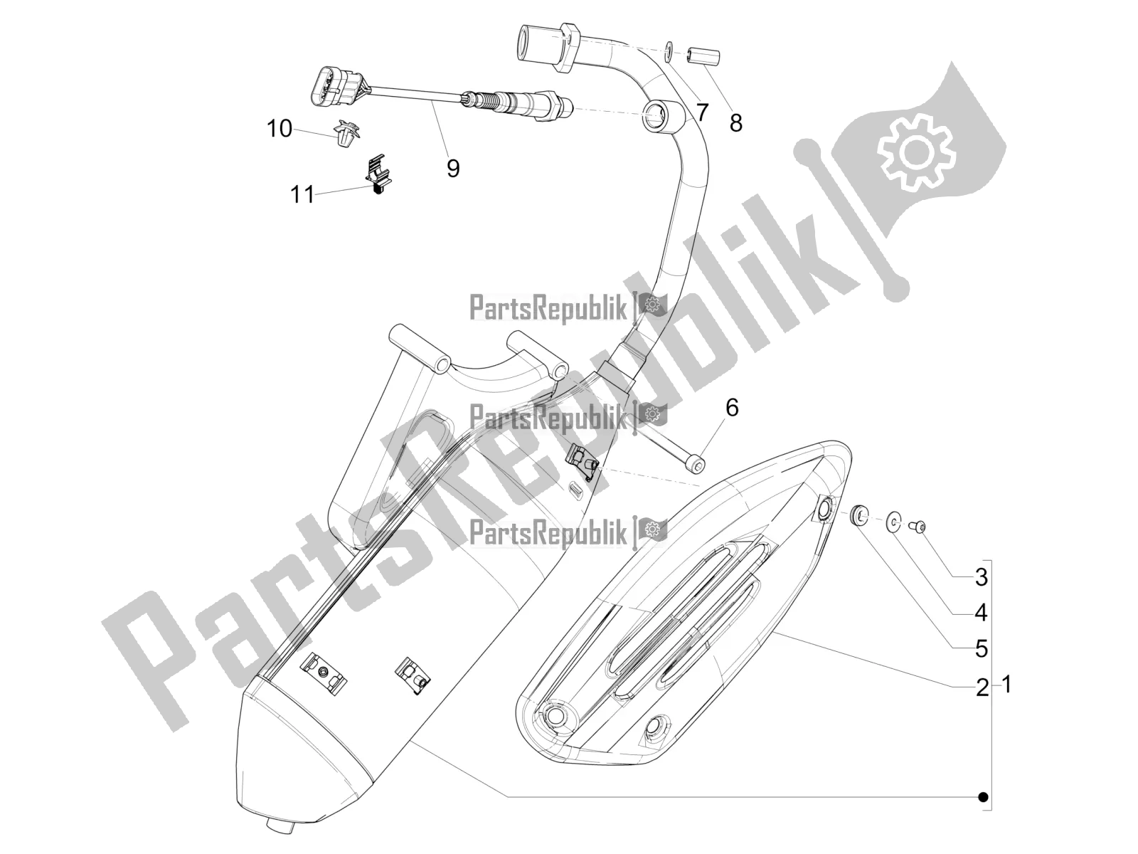 Toutes les pièces pour le Silencieux du Piaggio Liberty 50 Iget 4T 3V Zapc 546 2019