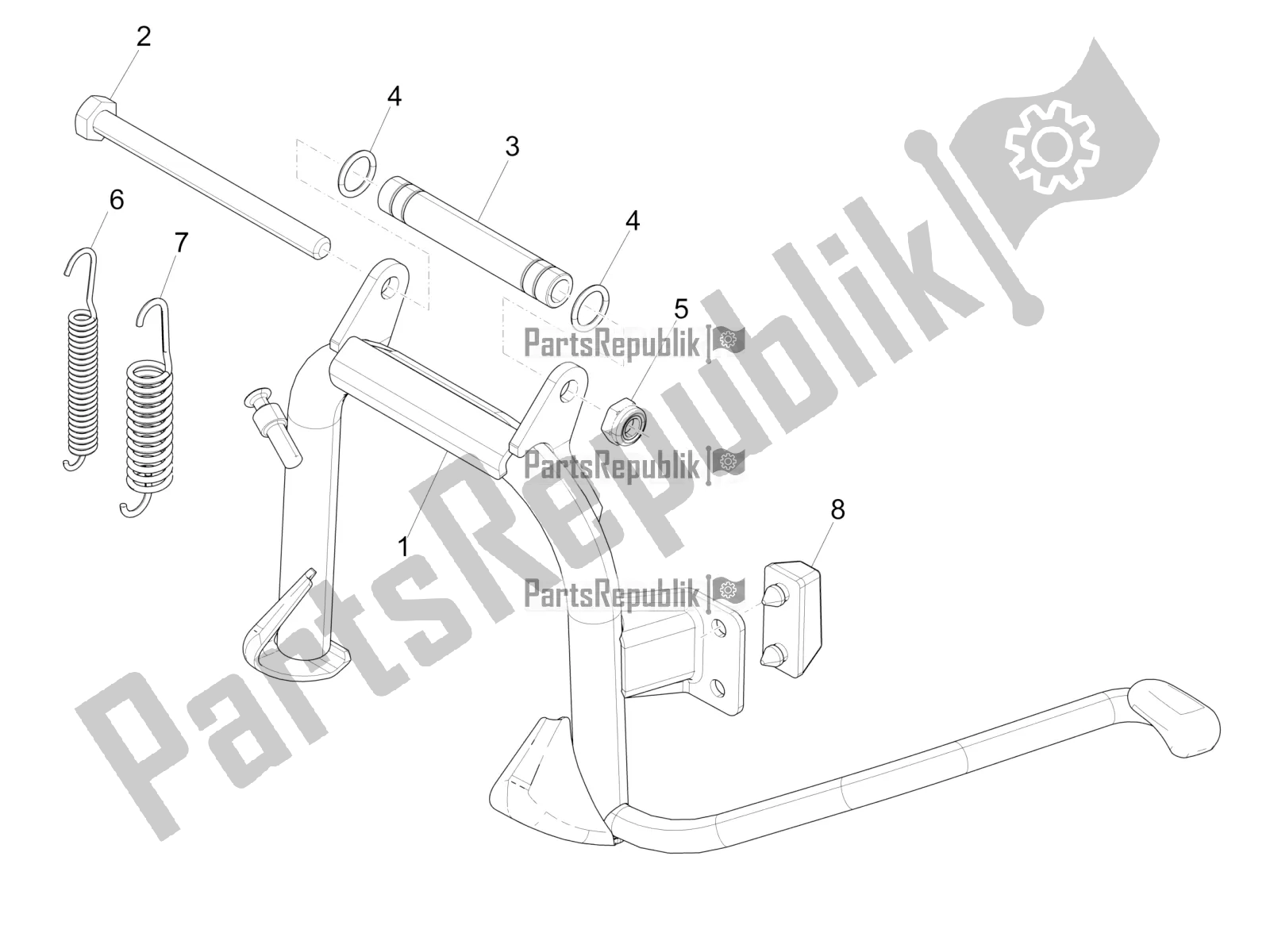 Todas as partes de Suporte / S do Piaggio Liberty 50 Iget 4T 3V Zapc 546 2019