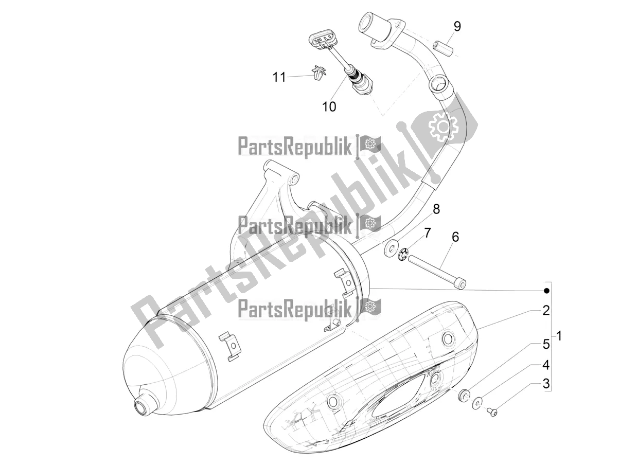 Toutes les pièces pour le Silencieux du Piaggio Liberty 50 Iget 4T 2020