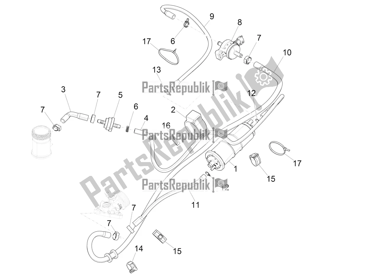 Toutes les pièces pour le Système Anti-percolation du Piaggio Liberty 50 Iget 4T 2021