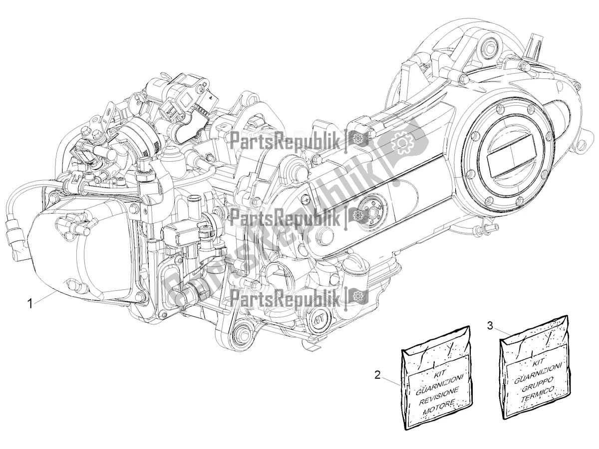 Toutes les pièces pour le Moteur, Assemblage du Piaggio Liberty 50 Iget 4T 2021