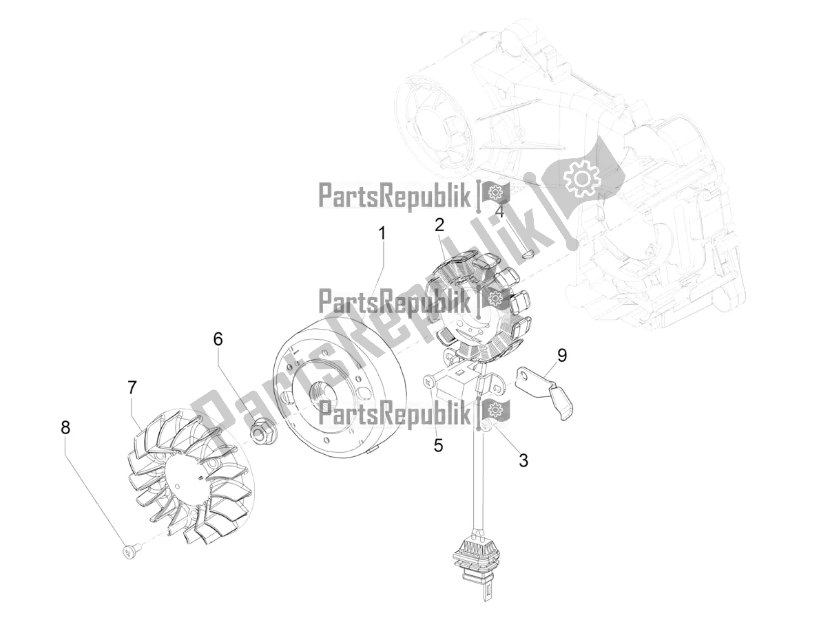 Tutte le parti per il Volano Magneto del Piaggio Liberty 50 Iget 4T 2021