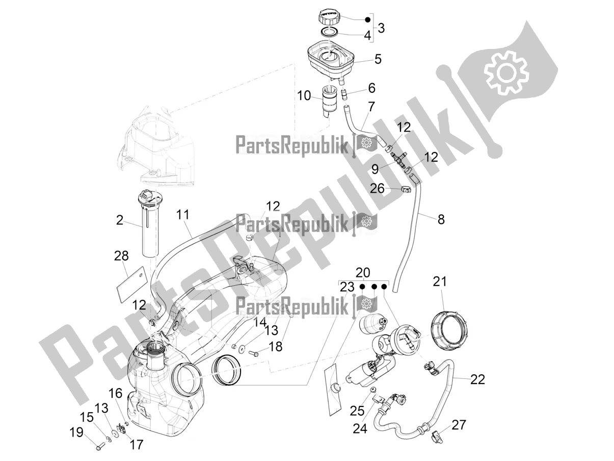 Toutes les pièces pour le Réservoir D'essence du Piaggio Liberty 50 Iget 4T 2021