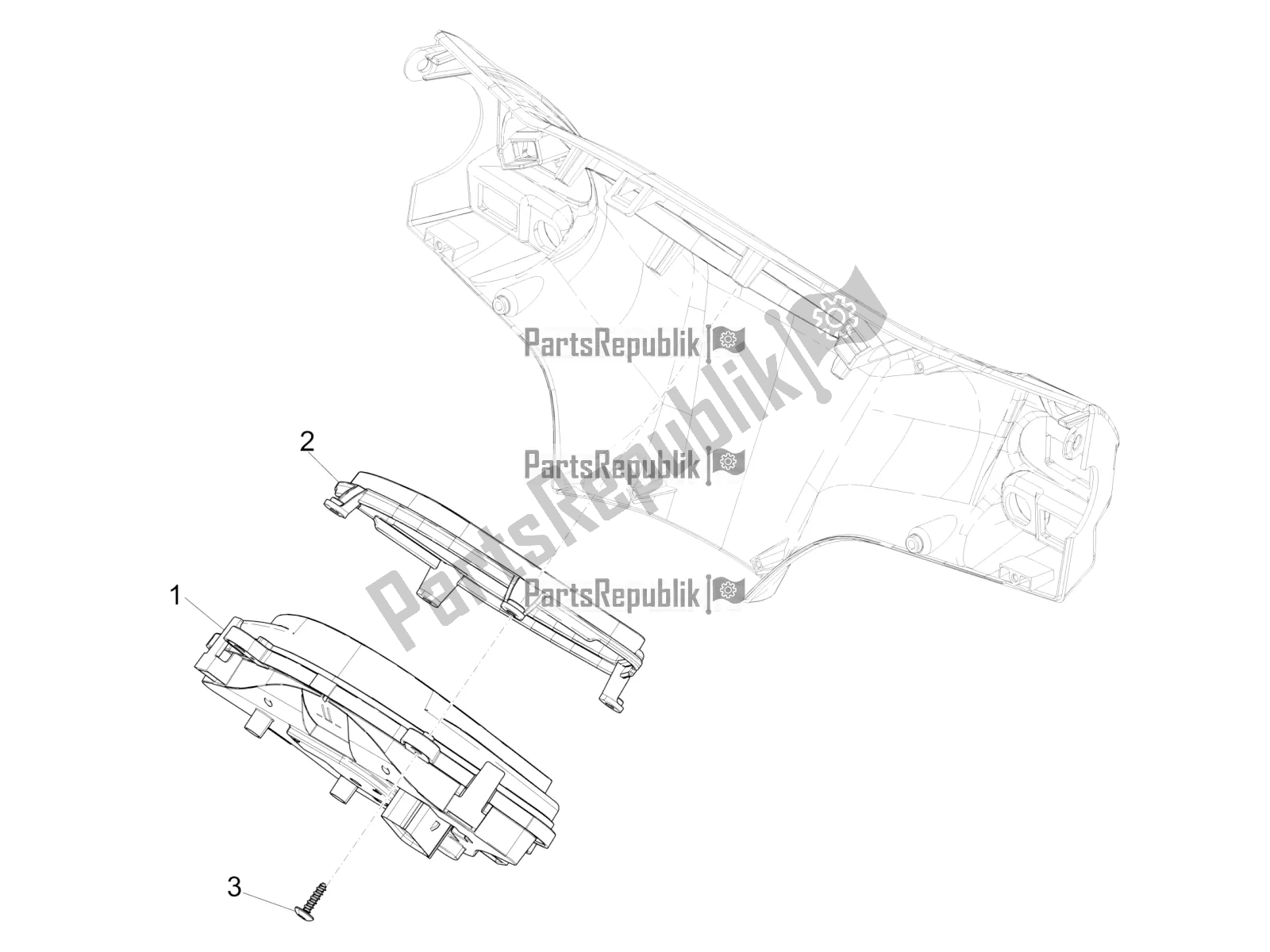 Todas las partes para Combinación De Medidor - Cruscotto de Piaggio Liberty 50 Iget 4T 2021