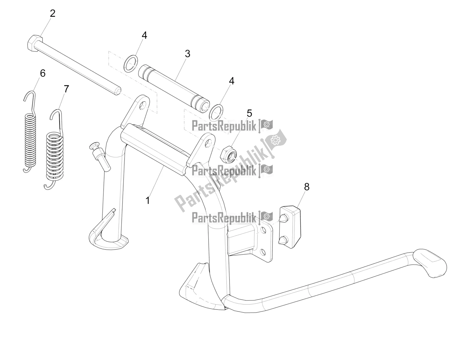 Toutes les pièces pour le Des Stands du Piaggio Liberty 50 Iget 4T 2021