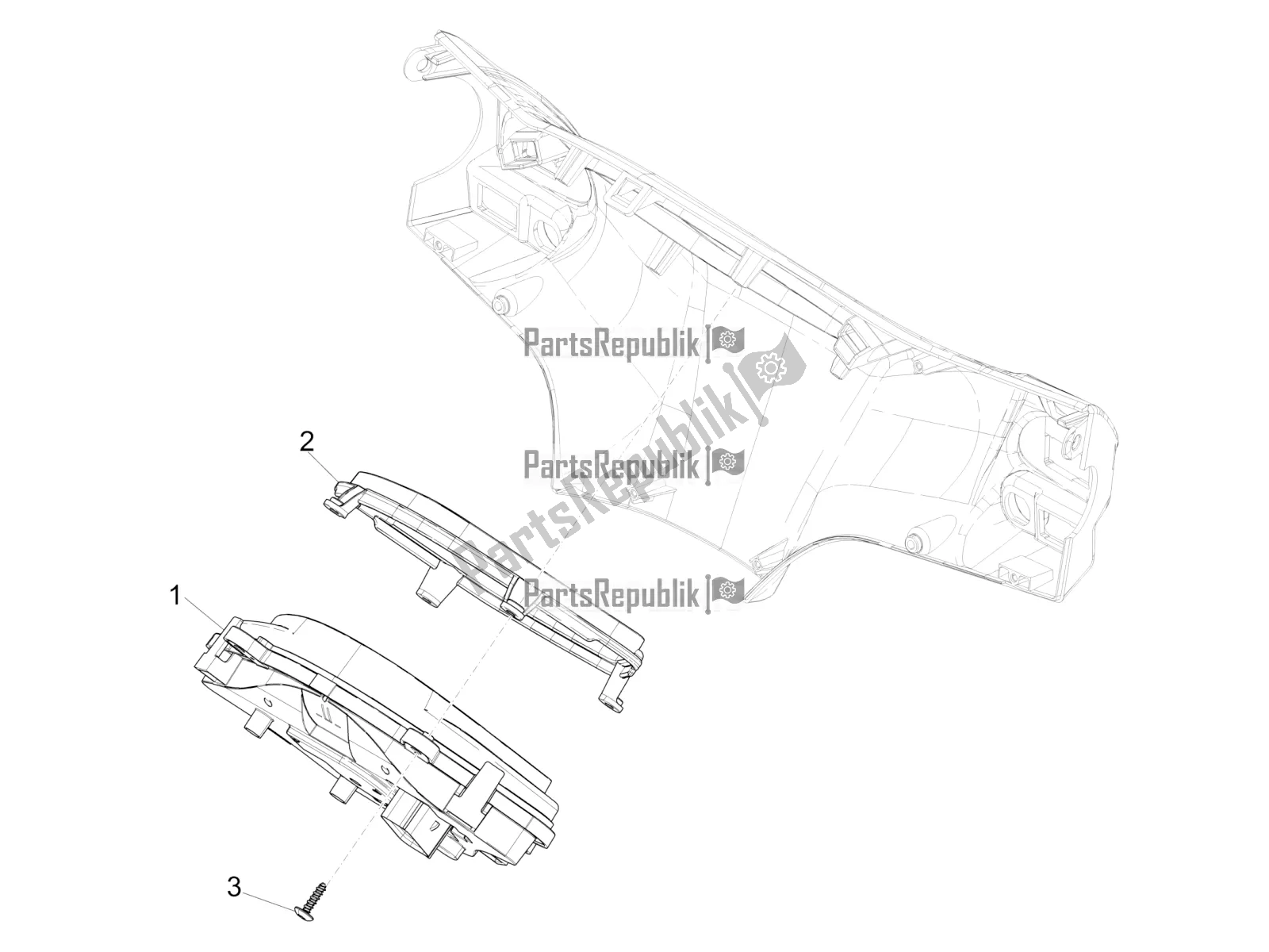 Toutes les pièces pour le Combinaison De Compteurs - Cruscotto du Piaggio Liberty 50 Iget 4T 2022