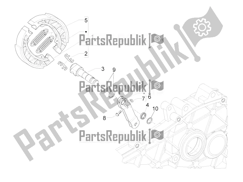 Alle onderdelen voor de Achterrem - Remklauw van de Piaggio Liberty 50 Iget 4T USA 2019