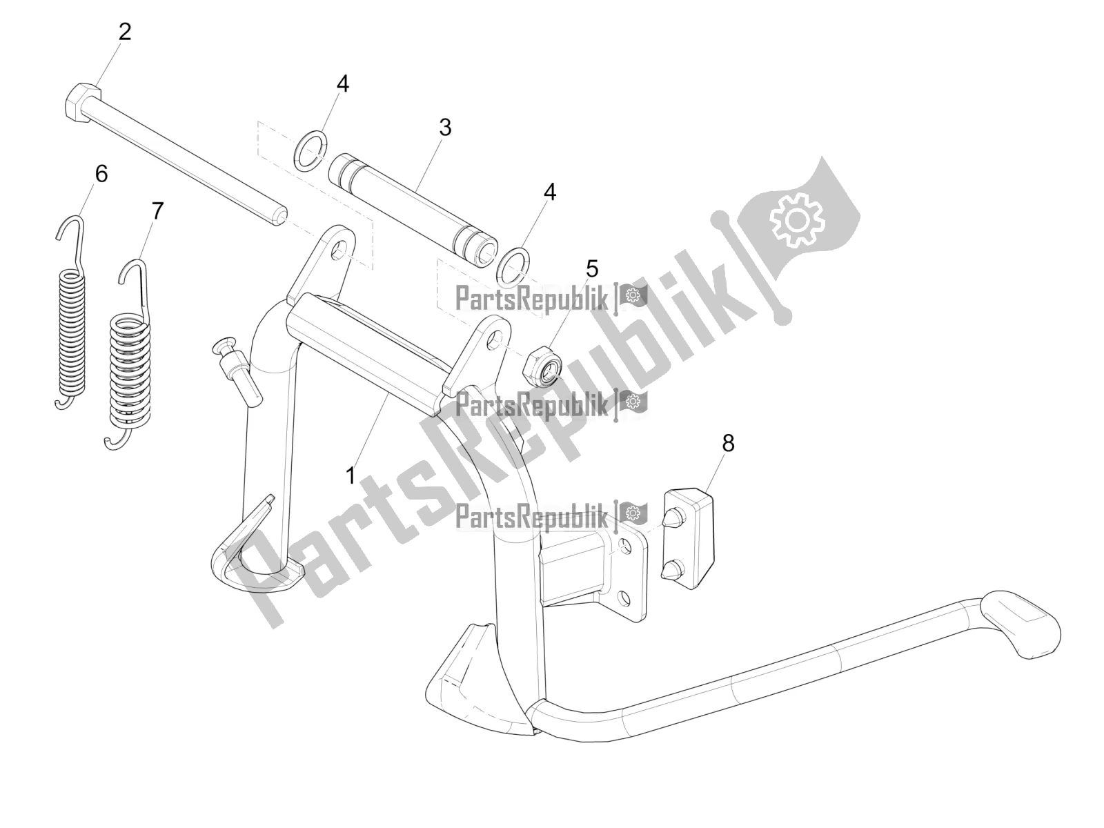 Alle onderdelen voor de Stand / S van de Piaggio Liberty 50 Iget 4T USA 2019