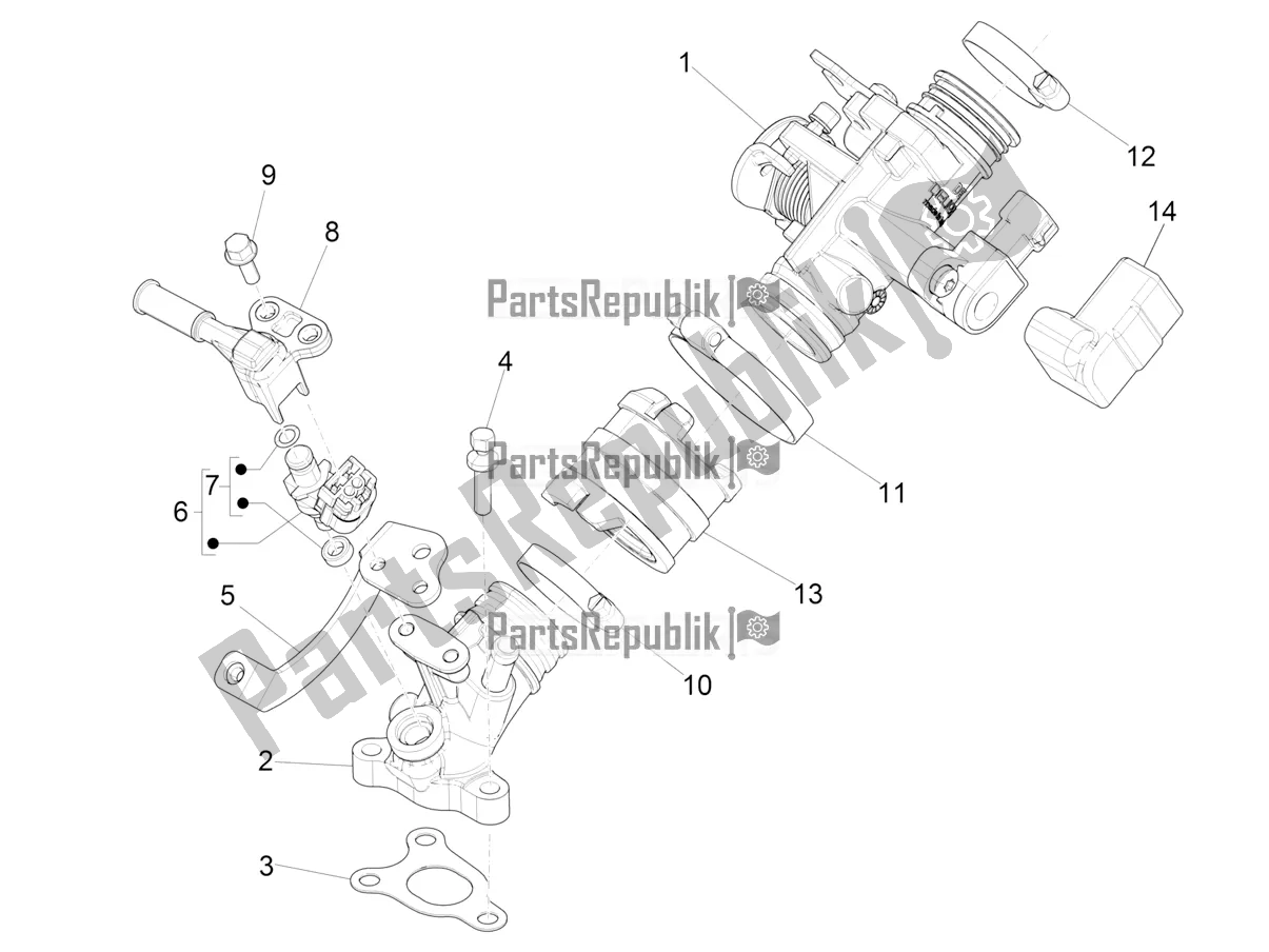 Tutte le parti per il Throttle Body - Injector - Induction Joint del Piaggio Liberty 50 Iget 4T USA 2019