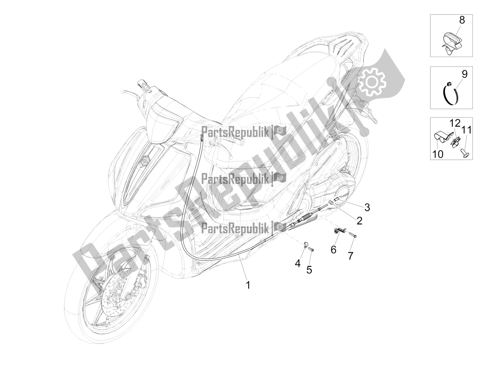 Tutte le parti per il Trasmissioni del Piaggio Liberty 50 Iget 4T USA 2020