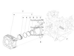 Cylinder-piston-wrist pin unit