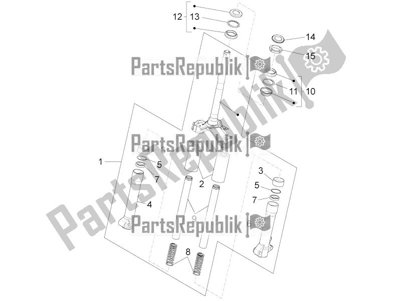 Wszystkie części do Widelec / Rura Sterowa - Zespó? ? O? Yska Uk? Adu Kierowniczego Piaggio Liberty Elettrico PPT E 0 2016