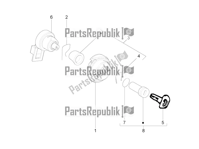 Tutte le parti per il Serrature del Piaggio Liberty Elettrico PPT E 0 2017