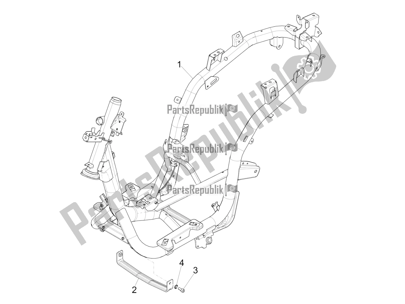 Todas las partes para Marco / Carrocería de Piaggio Medley 125 4T IE ABS 2016