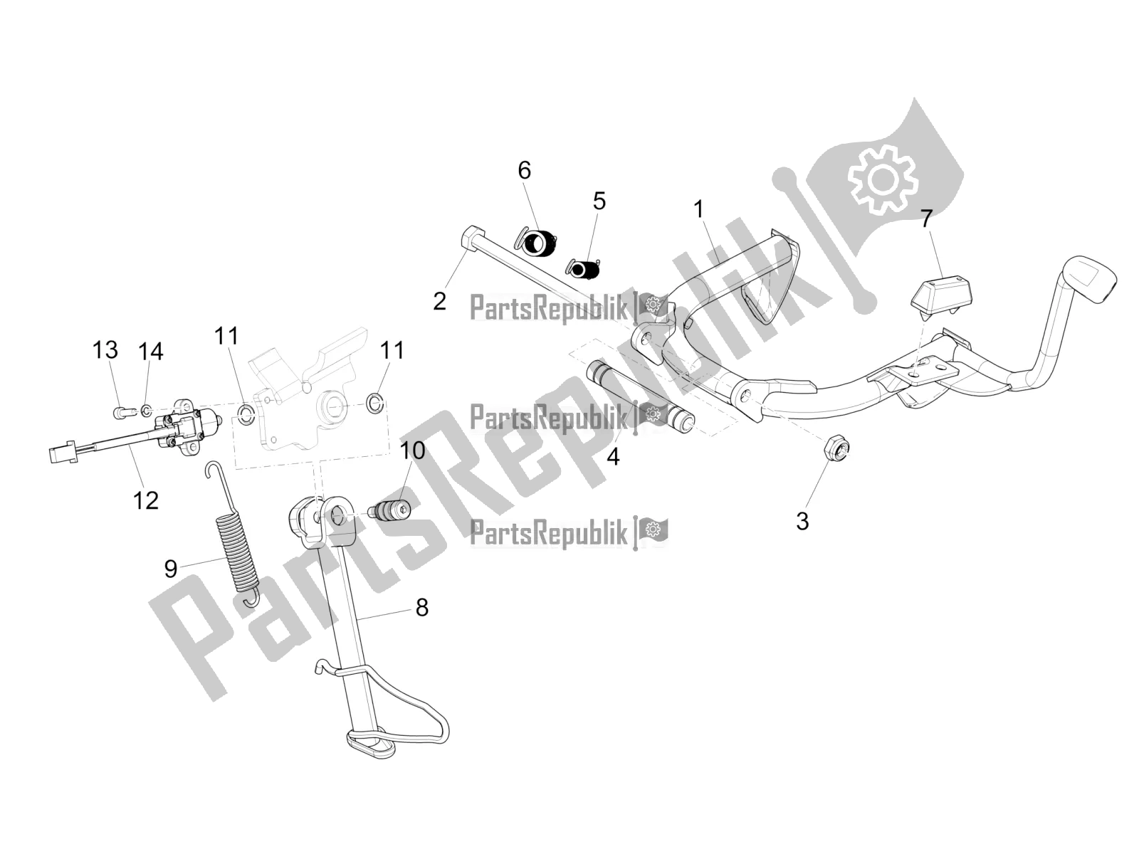 Toutes les pièces pour le Des Stands du Piaggio Medley 125 4T IE ABS 2017