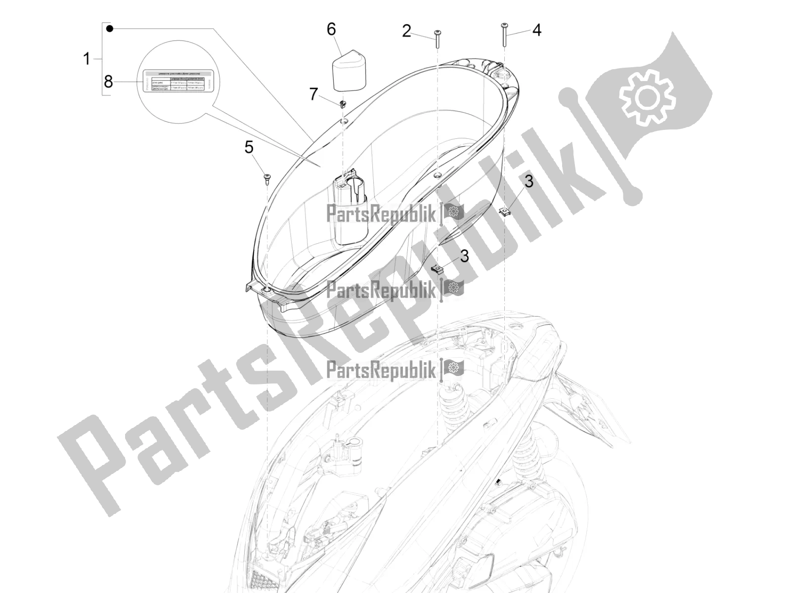 Toutes les pièces pour le Logement De Casque - Sous La Selle du Piaggio Medley 125 4T IE ABS 2018