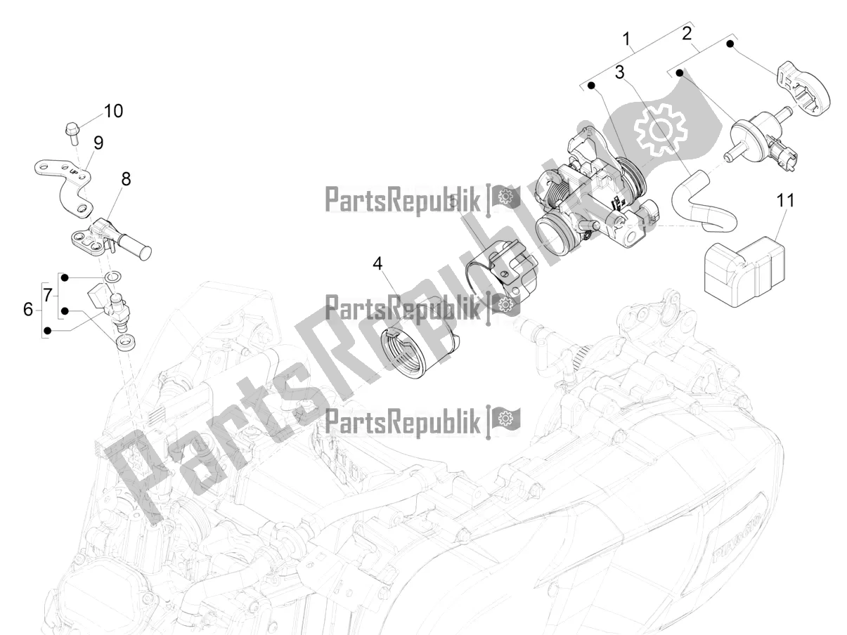 Todas las partes para Throttle Body - Injector - Induction Joint de Piaggio Medley 125 4T IE ABS 2019