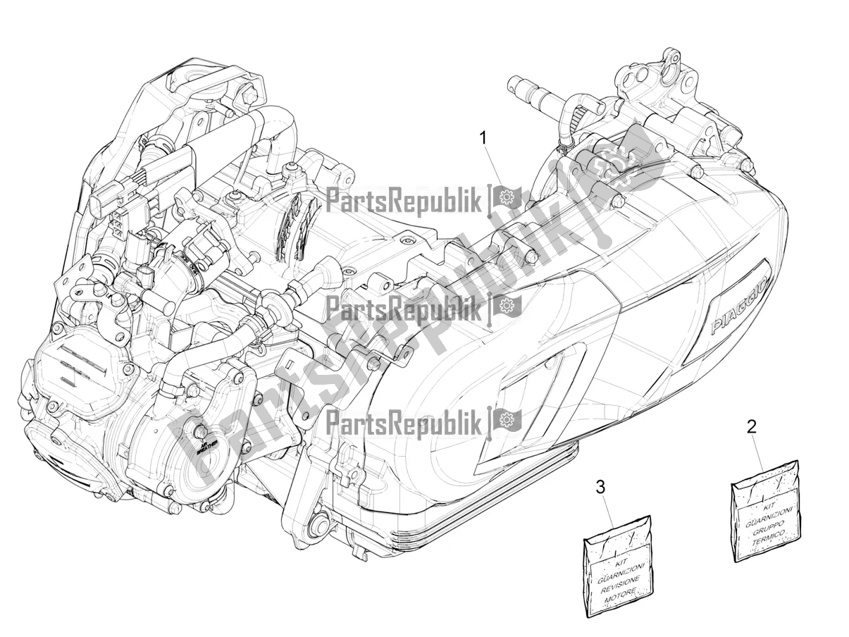 Todas las partes para Ensamblaje Del Motor de Piaggio Medley 125 4T IE ABS 2020