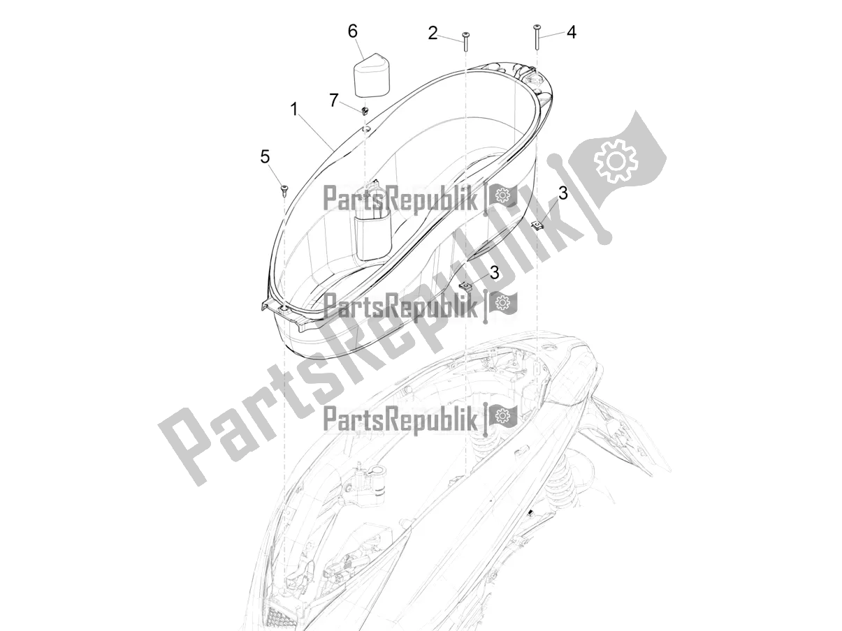 Toutes les pièces pour le Logement De Casque - Sous La Selle du Piaggio Medley 125 4T IE ABS 2020