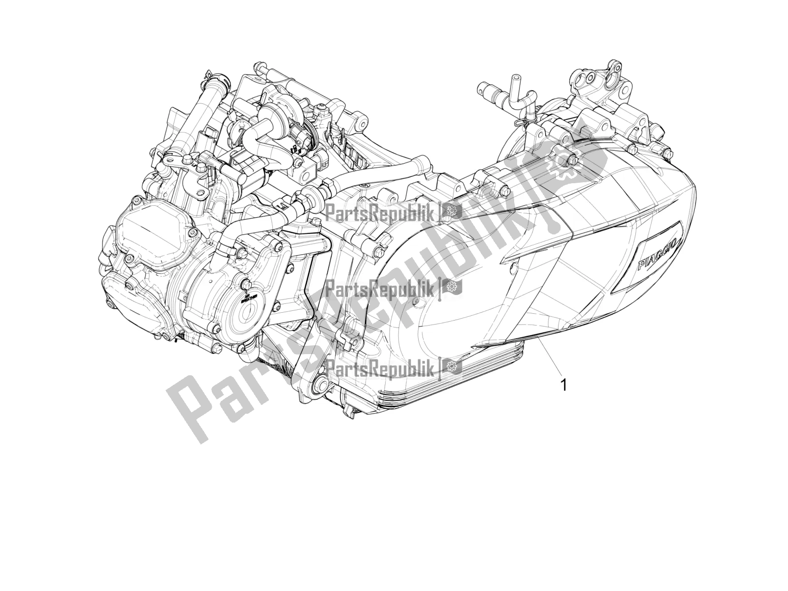 Toutes les pièces pour le Moteur, Assemblage du Piaggio Medley 125 4T IE ABS Apac 2020