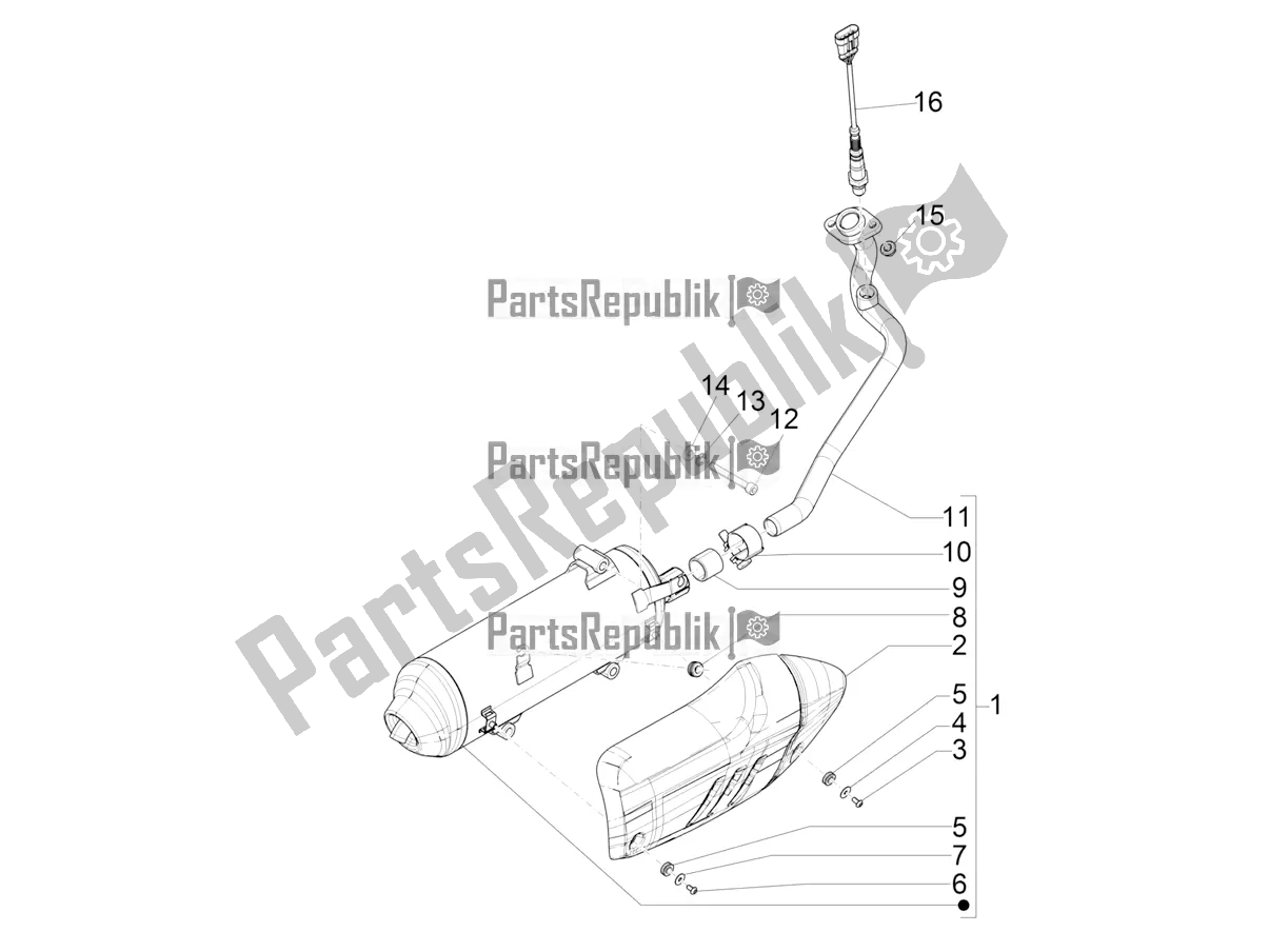 Todas las partes para Silenciador de Piaggio Medley 125 4T IE ABS Apac 2020