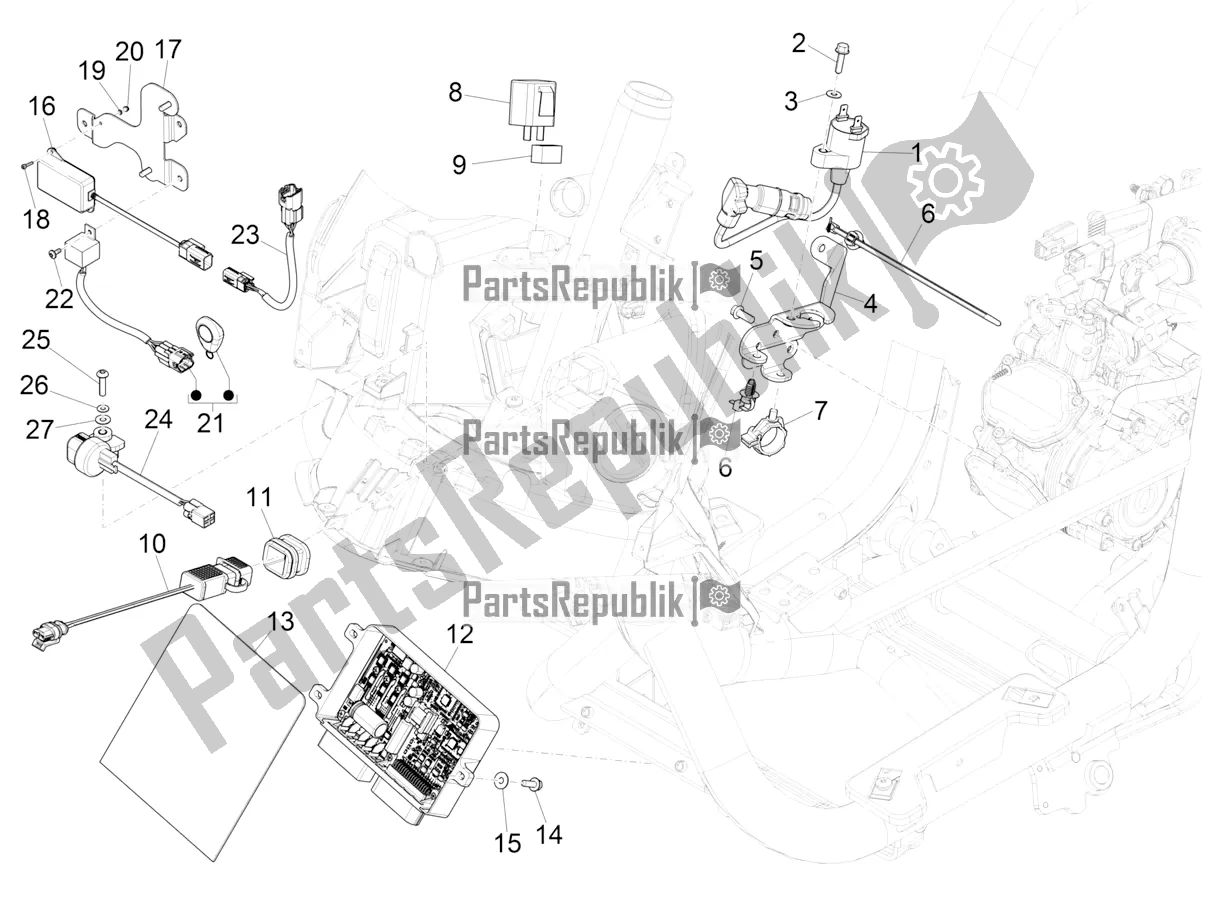 Tutte le parti per il Regolatori Di Tensione - Centraline Elettroniche (ecu) - H. T. Bobina del Piaggio Medley 125 4T IE ABS Apac 2020