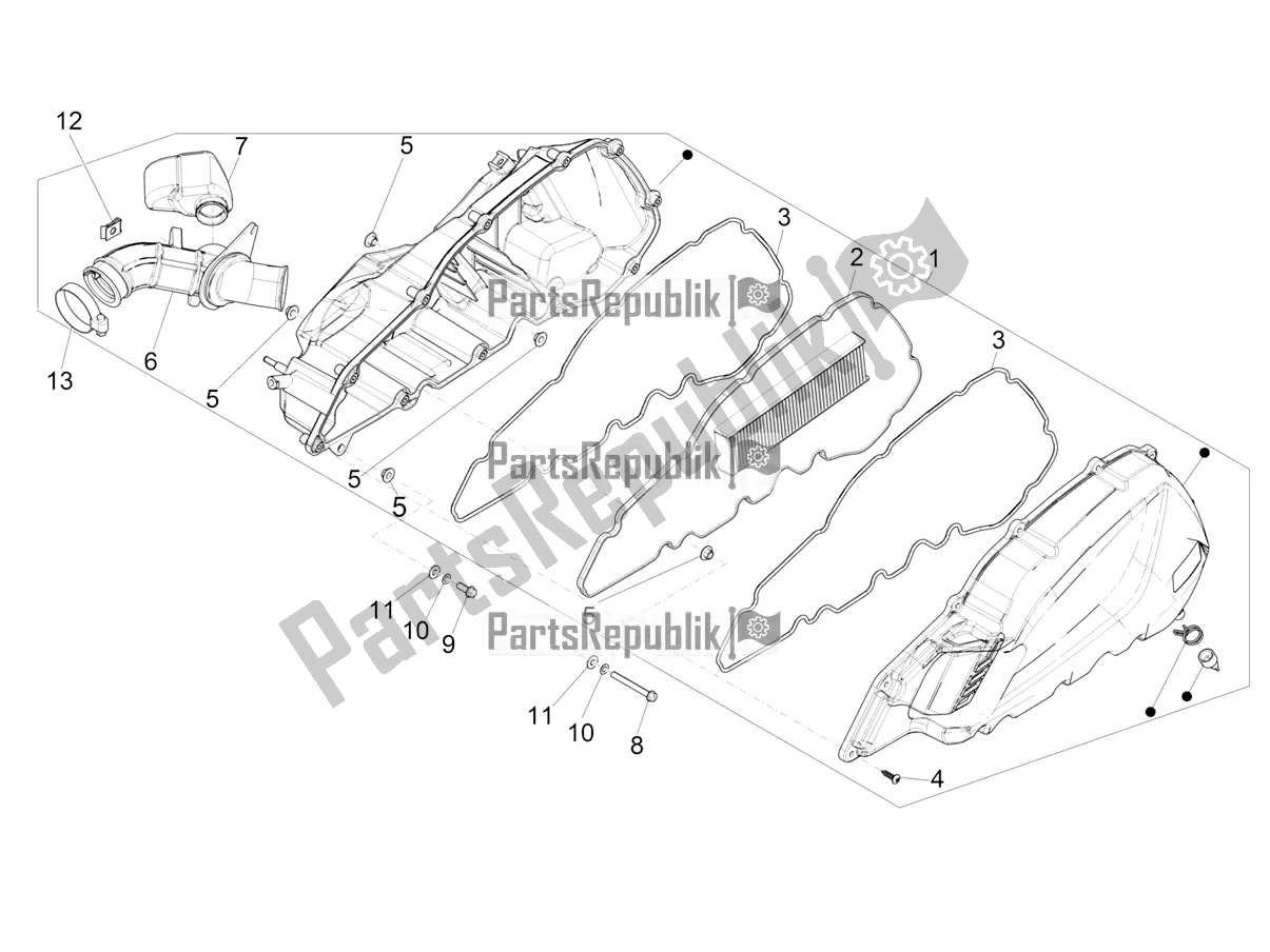 Toutes les pièces pour le Filtre à Air du Piaggio Medley 125 ABS 2021