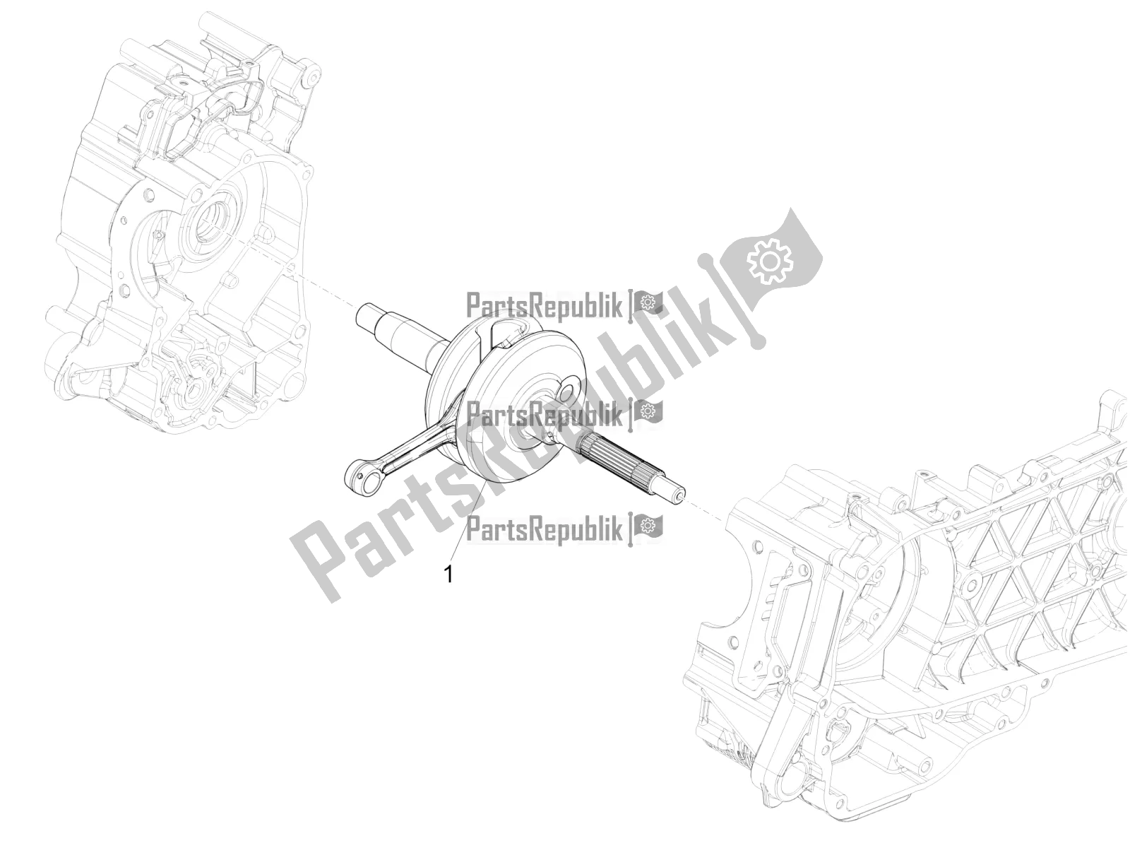 All parts for the Crankshaft of the Piaggio Medley 125 ABS 2022