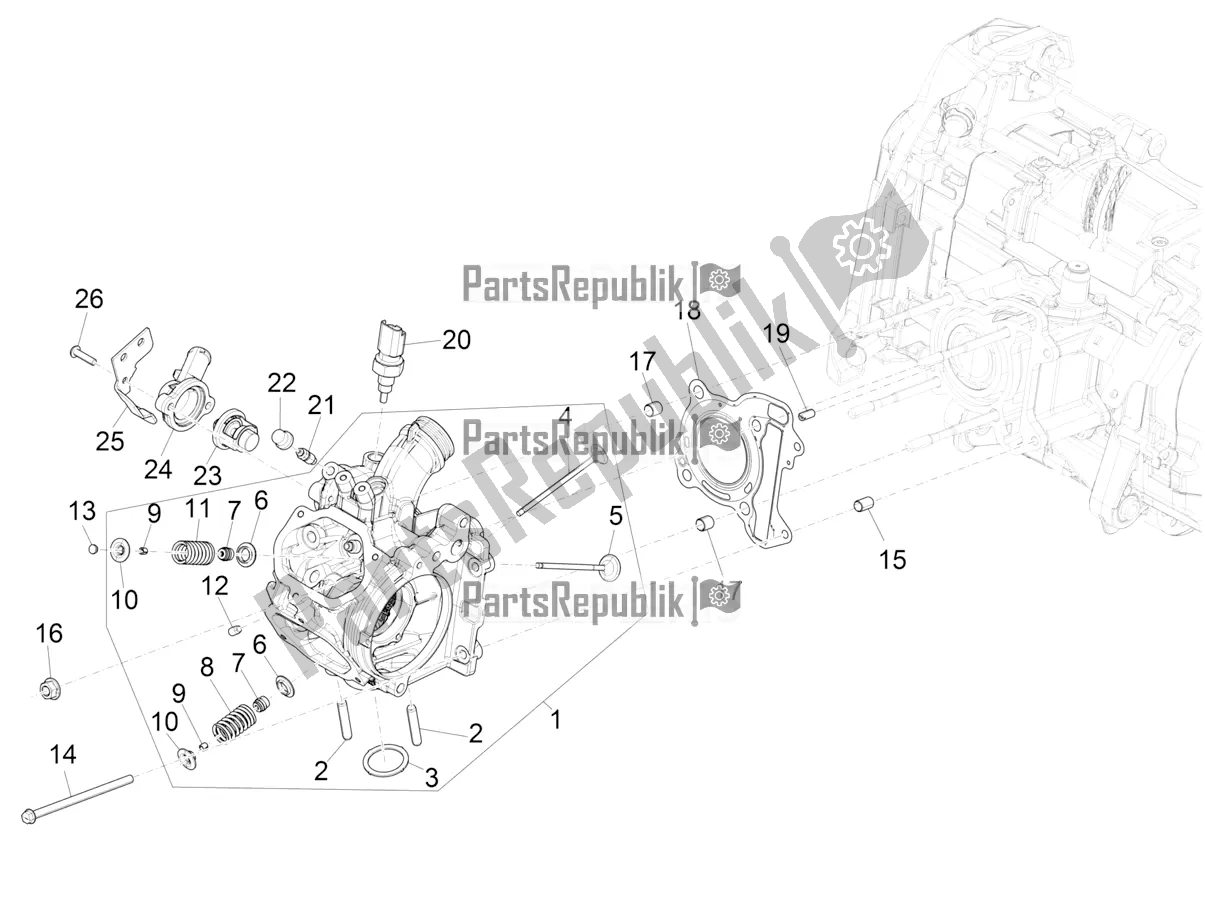 Wszystkie części do Cylinder Head Unit - Valve Piaggio Medley 125 ABS 2022