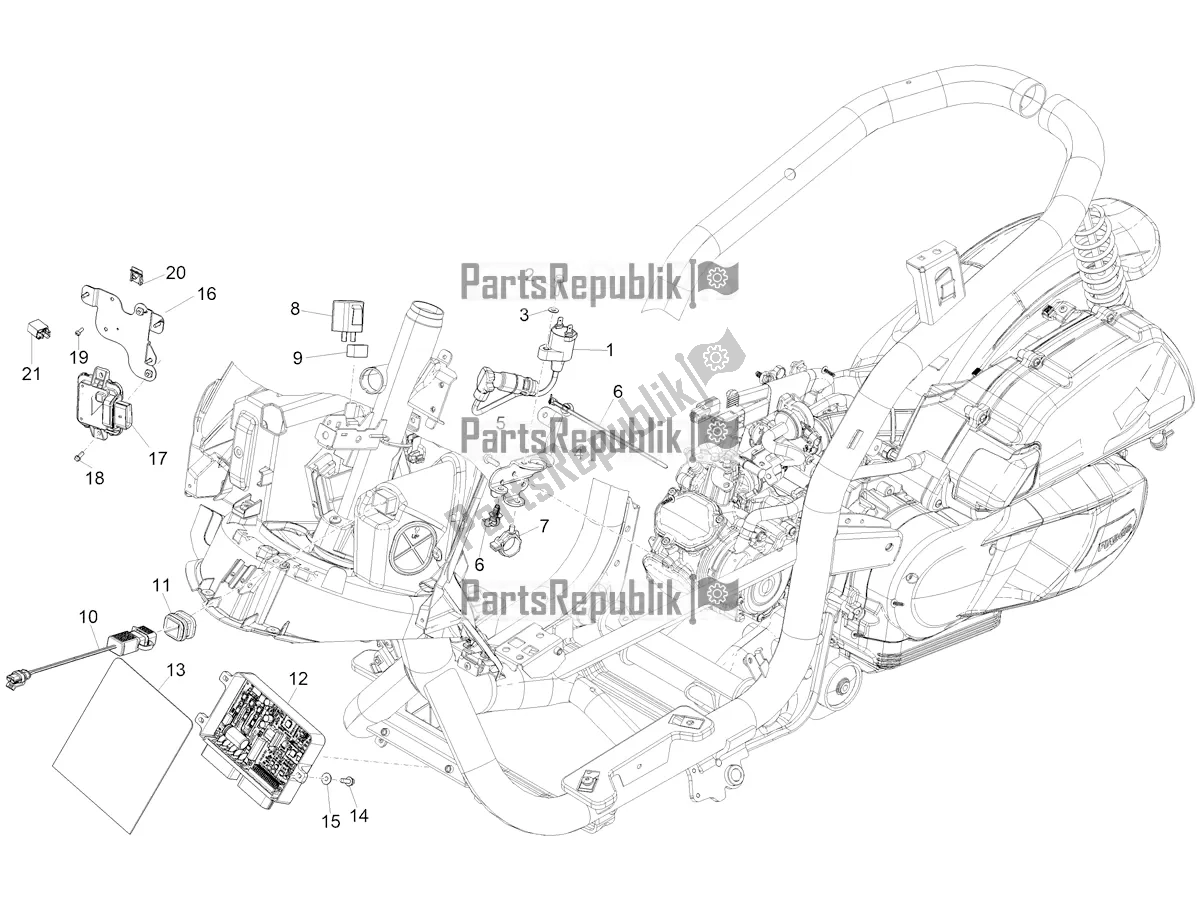 All parts for the Voltage Regulators - Electronic Control Units (ecu) - H. T. Coil of the Piaggio Medley 125 ABS 2022