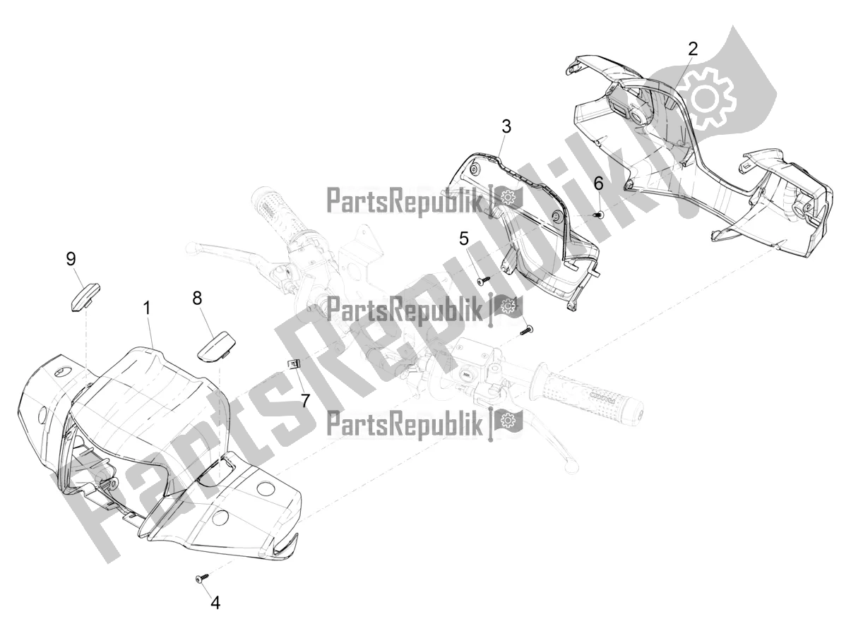 Todas las partes para Coberturas De Manillar de Piaggio Medley 125 ABS Apac 2021