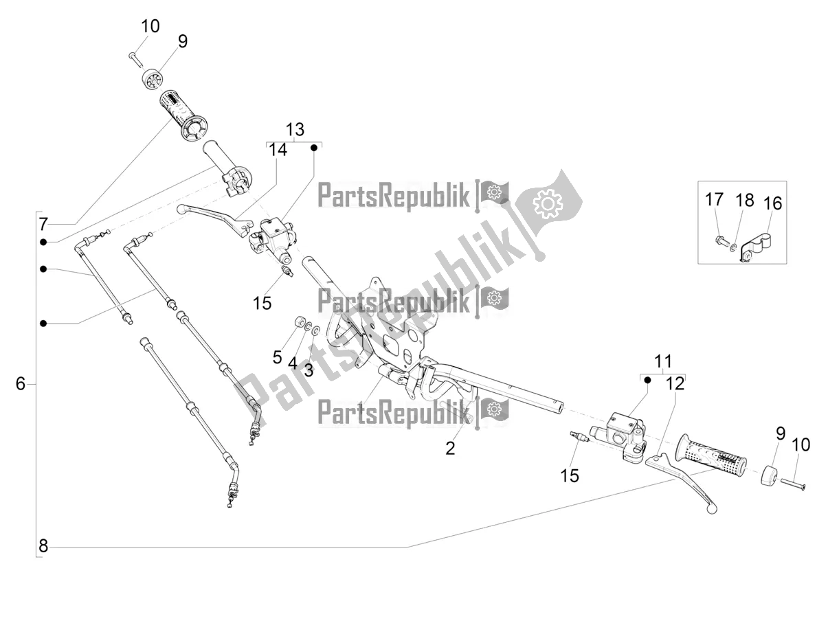 Toutes les pièces pour le Guidon - Master Cil. Du Piaggio Medley 125 ABS Apac 2021