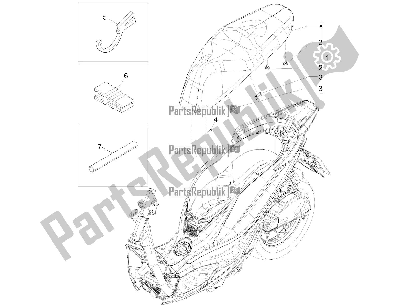 Todas las partes para Silla De Montar / Asientos de Piaggio Medley 125 ABS Apac 2021