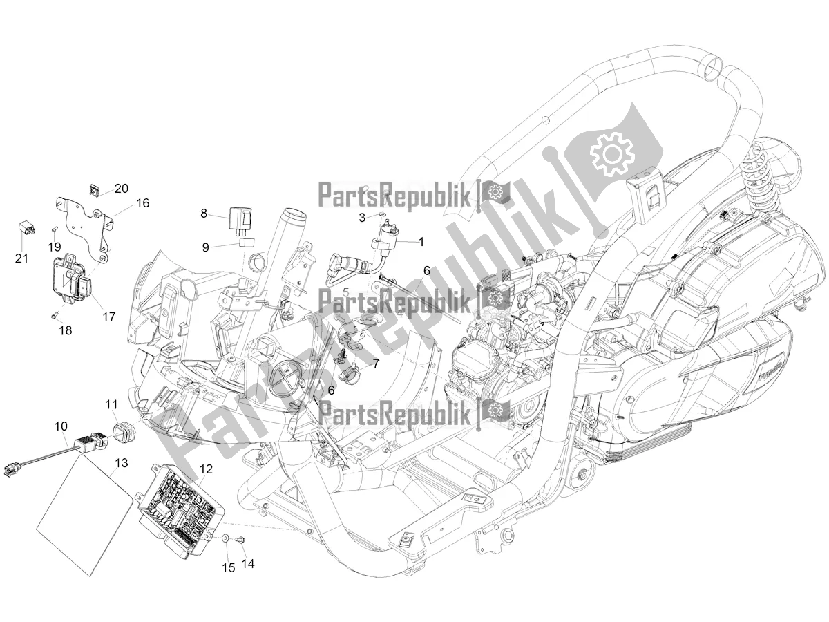 Toutes les pièces pour le Régulateurs De Tension - Unités De Commande électronique (ecu) - H. T. Bobine du Piaggio Medley 125 ABS Apac 2021