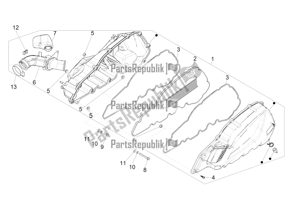 Toutes les pièces pour le Filtre à Air du Piaggio Medley 125 ABS Apac 2022