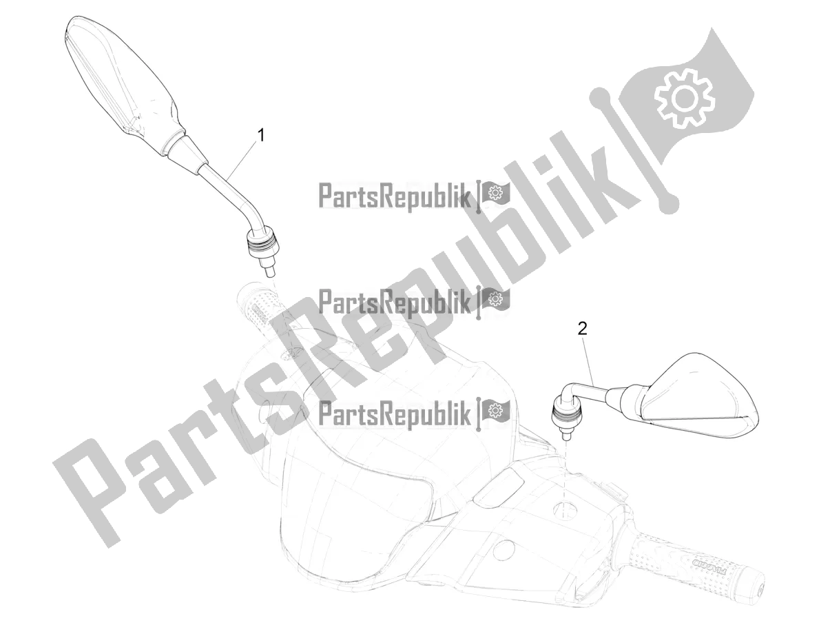 Wszystkie części do Lusterko / A Jazdy Piaggio Medley 125 ABS Apac 2022