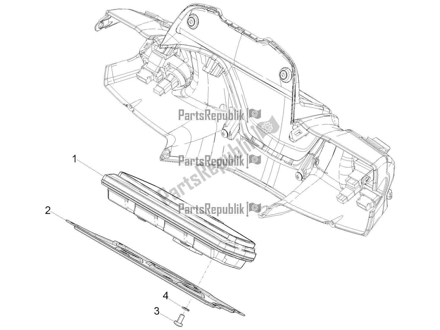 Toutes les pièces pour le Combinaison De Compteurs - Cruscotto du Piaggio Medley 125 ABS Apac 2022