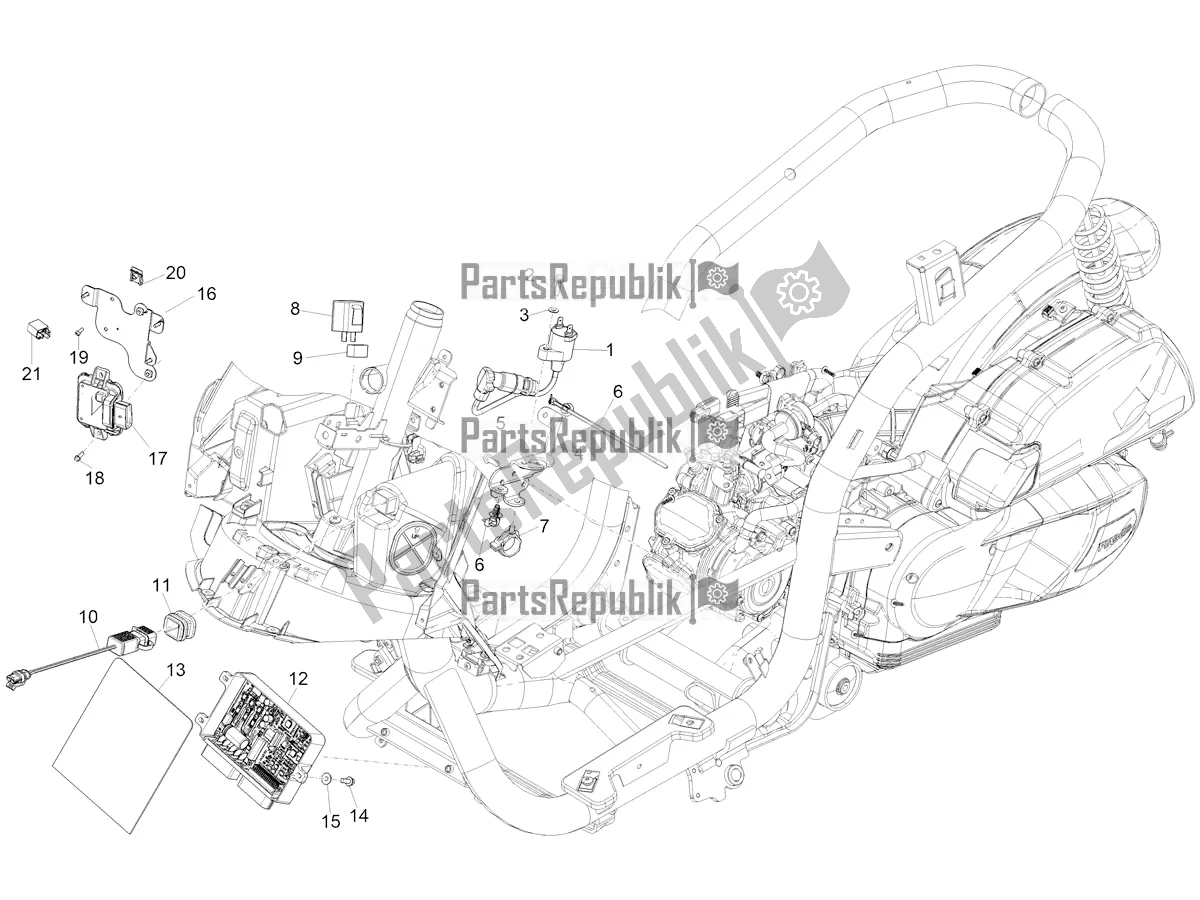 Toutes les pièces pour le Régulateurs De Tension - Unités De Commande électronique (ecu) - H. T. Bobine du Piaggio Medley 125 ABS Apac 2022