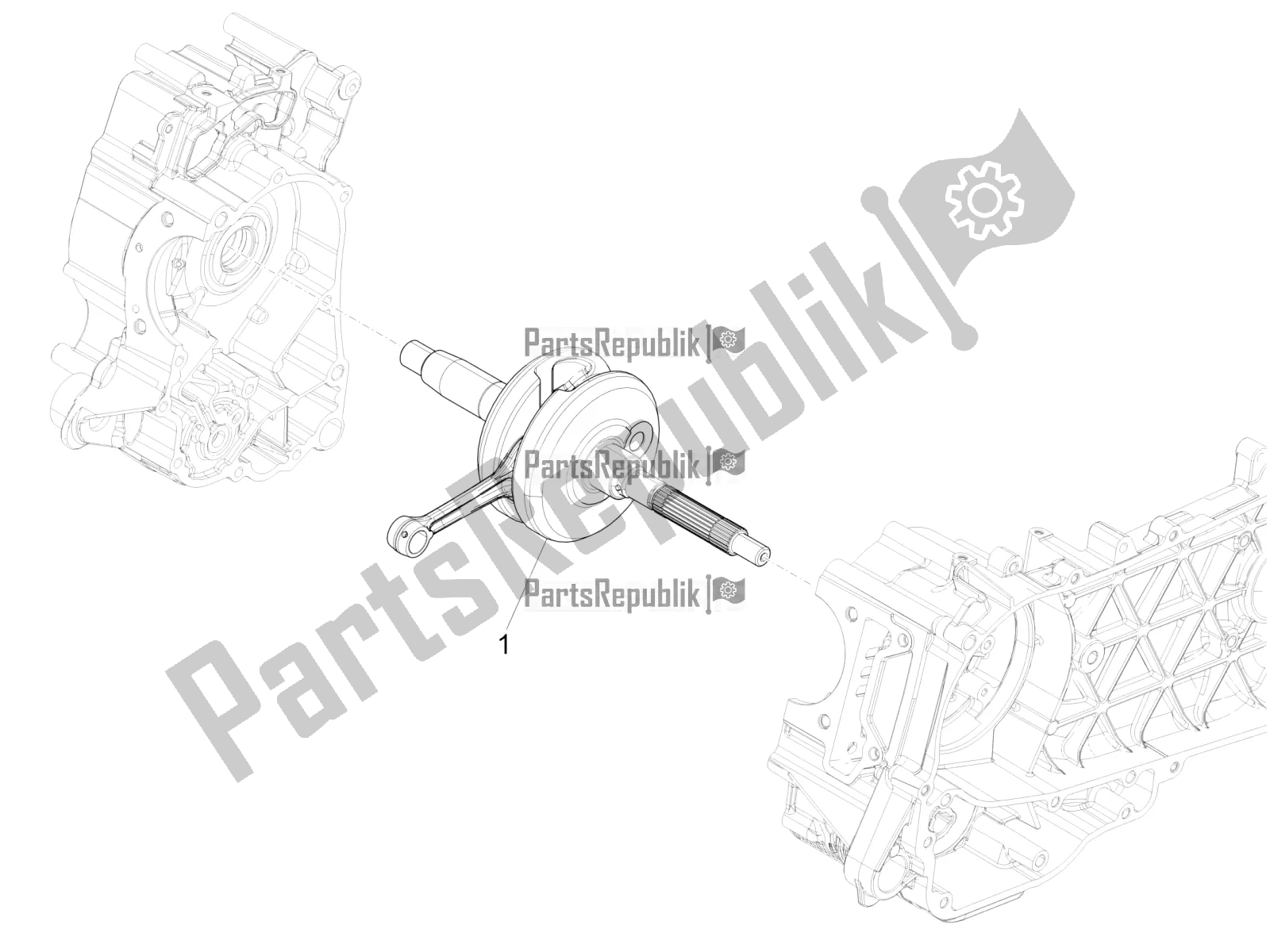 All parts for the Crankshaft of the Piaggio Medley 150 4T IE ABS 2017