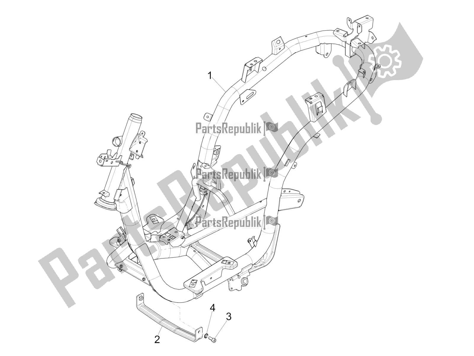 All parts for the Frame/bodywork of the Piaggio Medley 150 4T IE ABS 2018