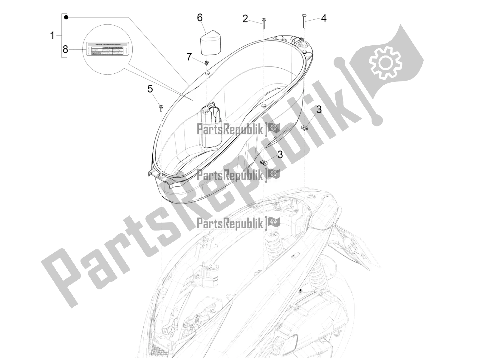 Toutes les pièces pour le Logement De Casque - Sous La Selle du Piaggio Medley 150 4T IE ABS 2018