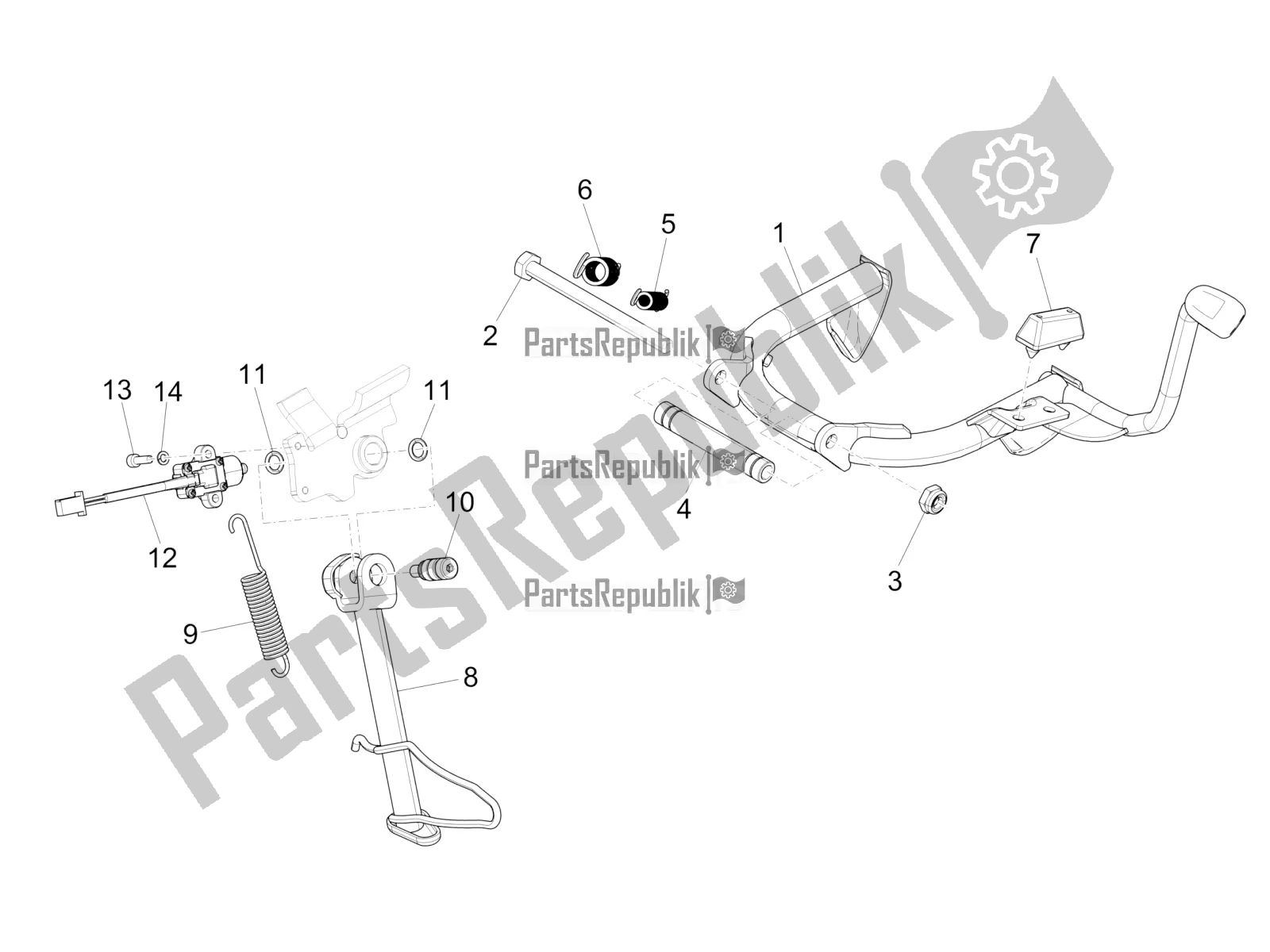 Todas las partes para Soporte / S de Piaggio Medley 150 4T IE ABS 2018