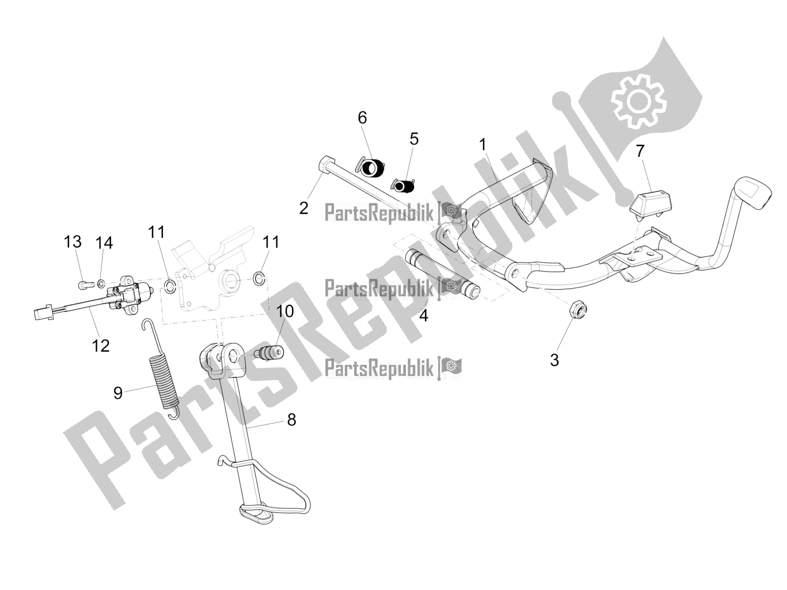 Toutes les pièces pour le Des Stands du Piaggio Medley 150 4T IE ABS 2019