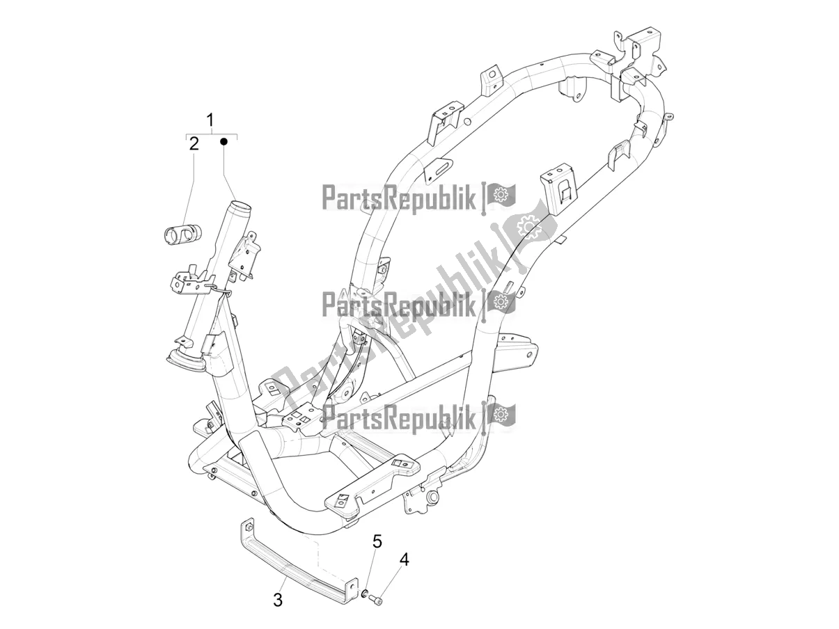 Alle onderdelen voor de Frame / Carrosserie van de Piaggio Medley 150 E5 2020