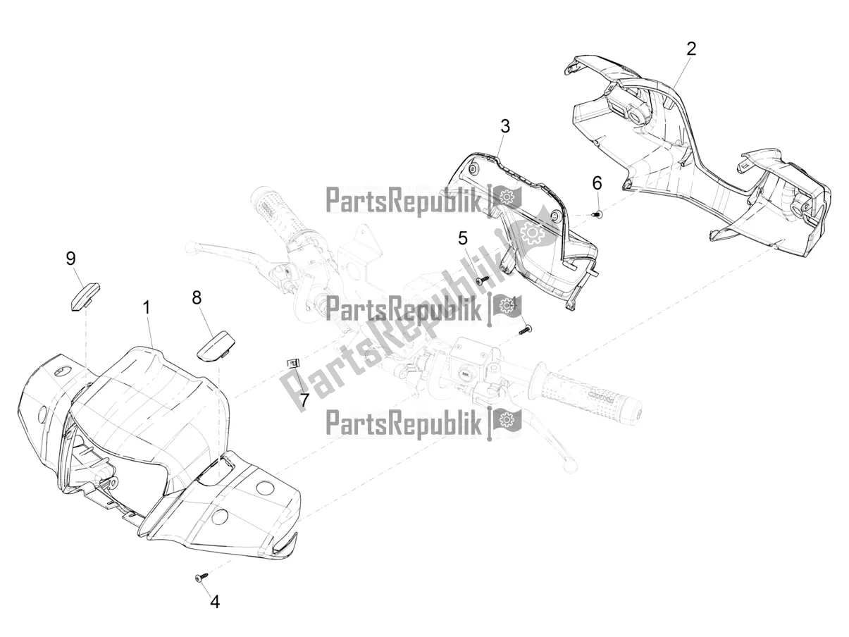 Todas las partes para Coberturas De Manillar de Piaggio Medley 150 E5 2020