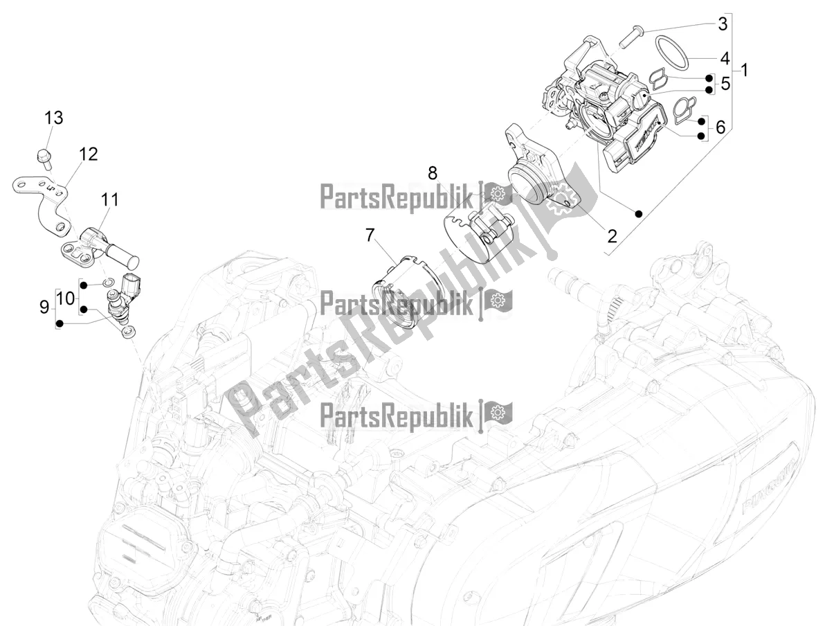 Toutes les pièces pour le Throttle Body - Injector - Induction Joint du Piaggio Medley 150 E5 2020