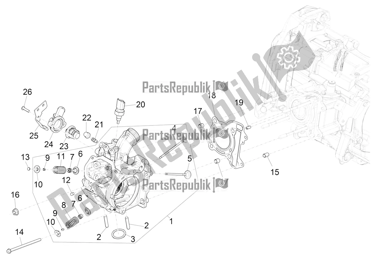 Todas las partes para Cylinder Head Unit - Valve de Piaggio Medley 150 E5 2021