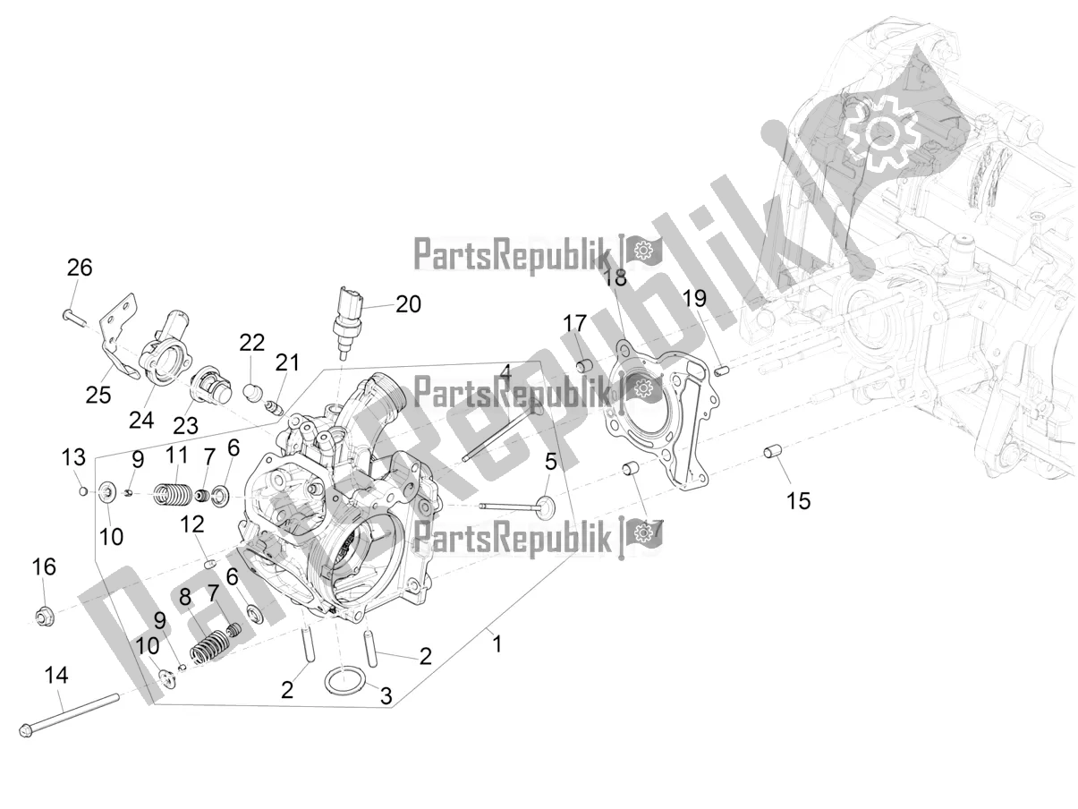 Todas las partes para Cylinder Head Unit - Valve de Piaggio Medley 150 E5 2022