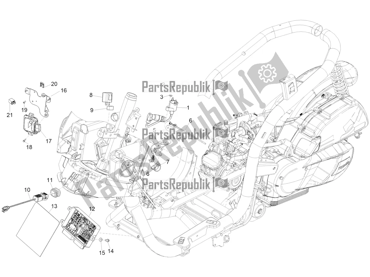 Toutes les pièces pour le Régulateurs De Tension - Unités De Commande électronique (ecu) - H. T. Bobine du Piaggio Medley 150 E5 2022